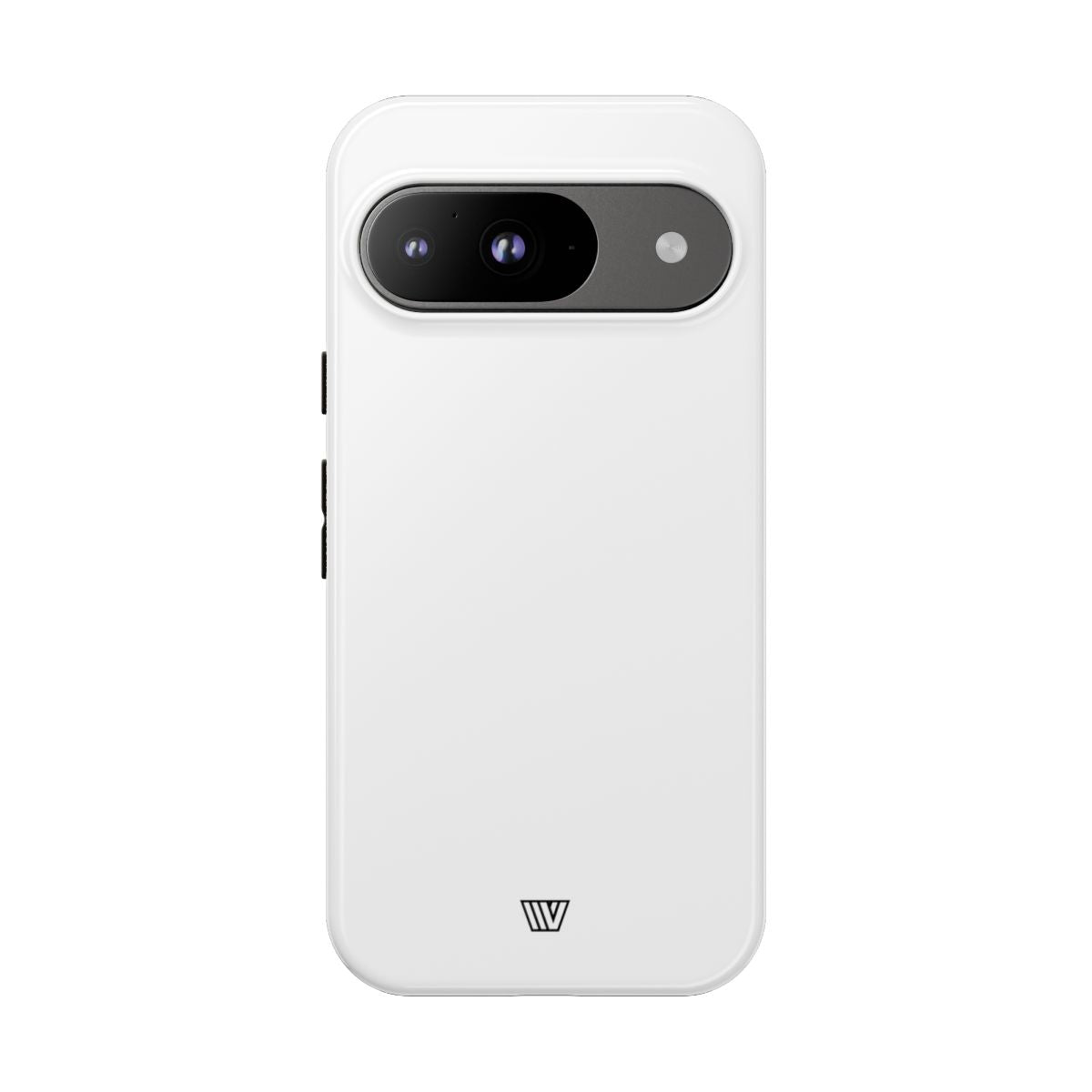 All White Tough Phone Case Protective Dual-Layer Polycarbonate Shell