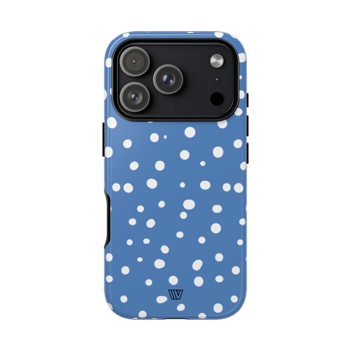 Dusty Blue Dots Tough Phone Case Dual-Layer Protection