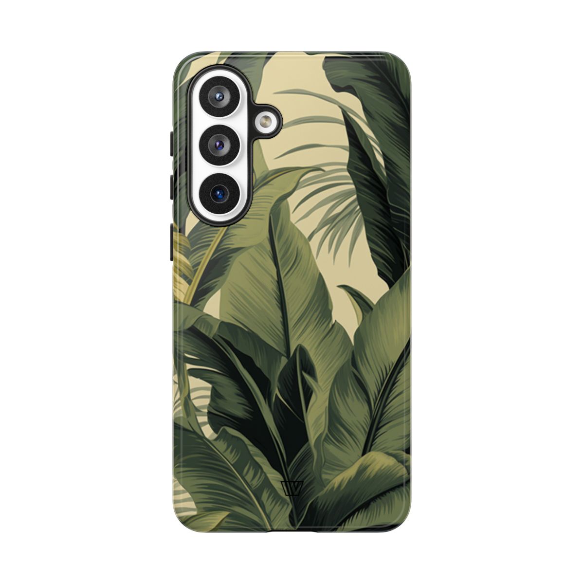 Tropical Leaves Tough Phone Case Dual-Layer Protection