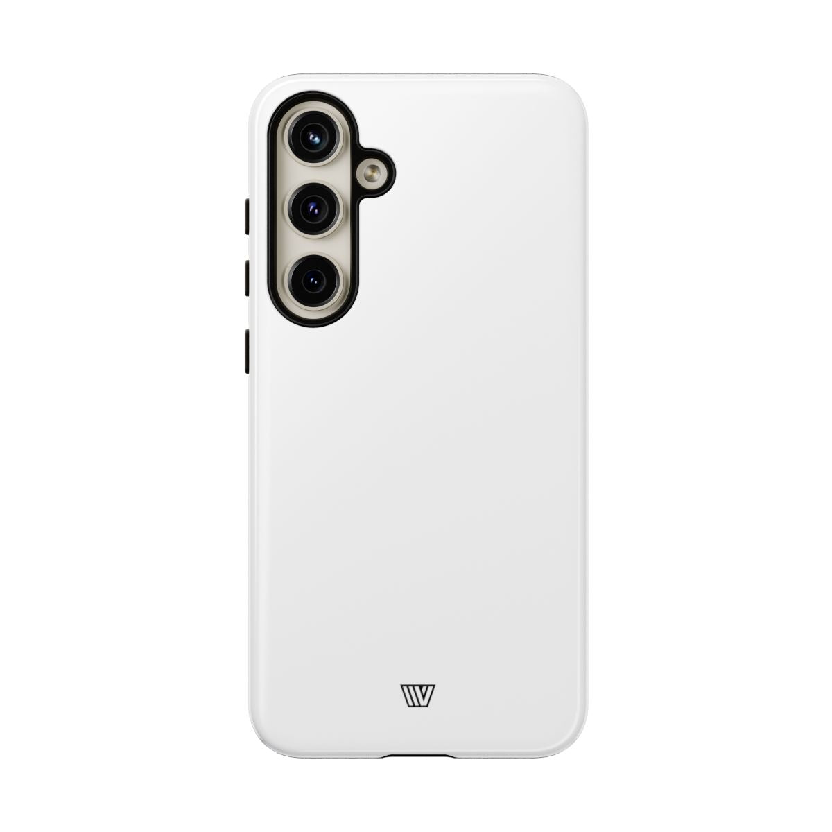 All White Tough Phone Case Protective Dual-Layer Polycarbonate Shell