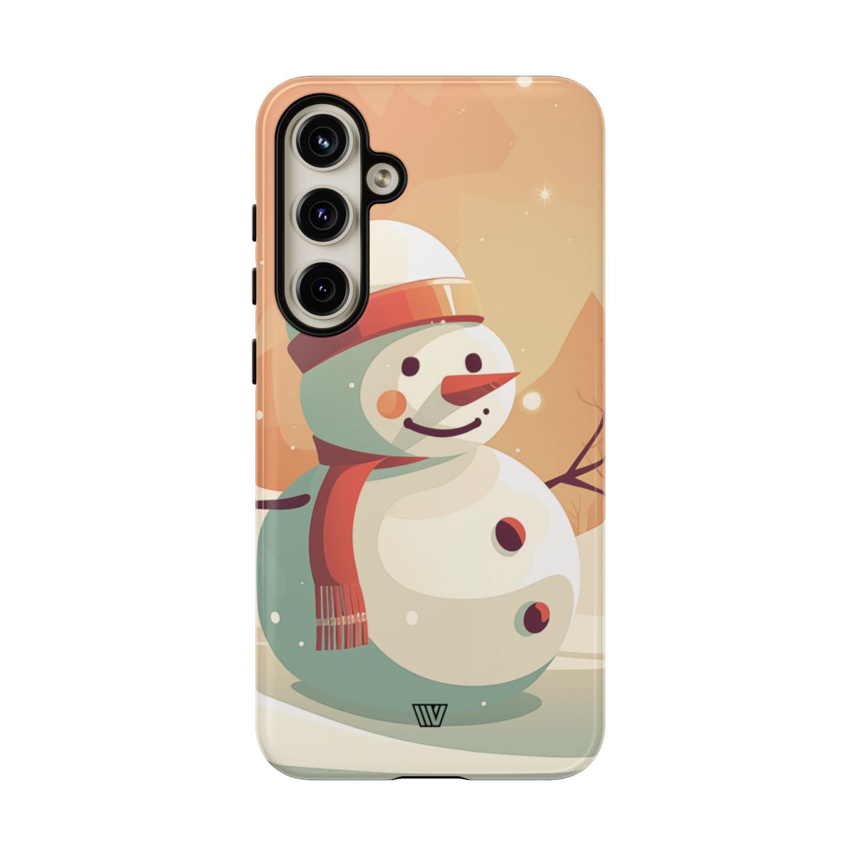 Tough Phone Case Impact Resistant Polycarbonate Dual-Layer SUNSET SNOWMAN