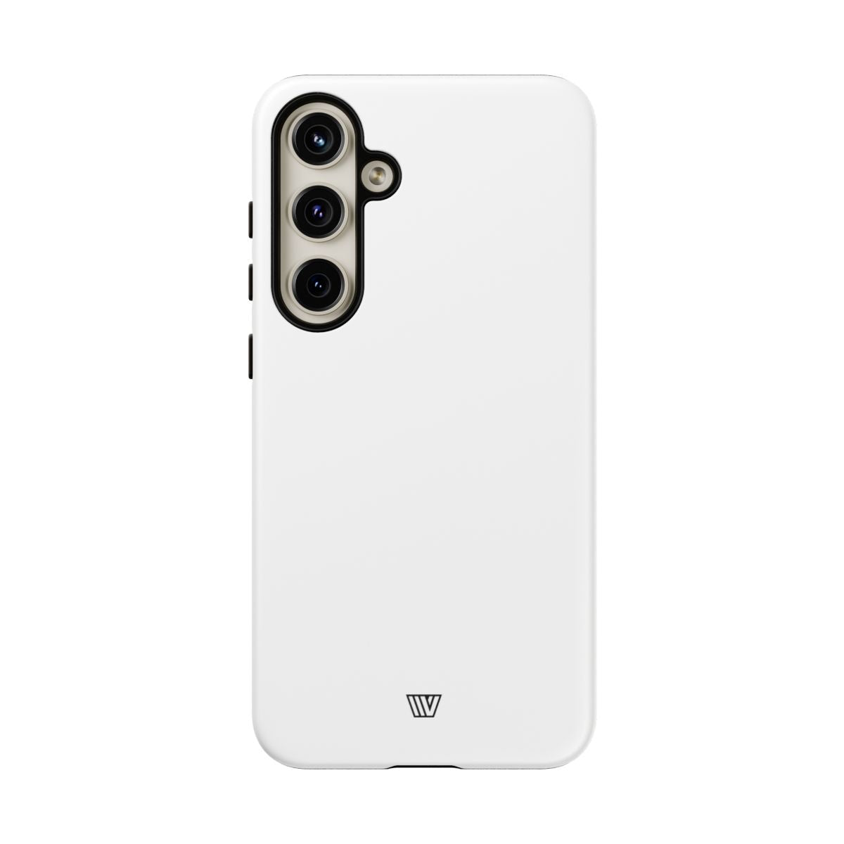 All White Tough Phone Case Protective Dual-Layer Polycarbonate Shell