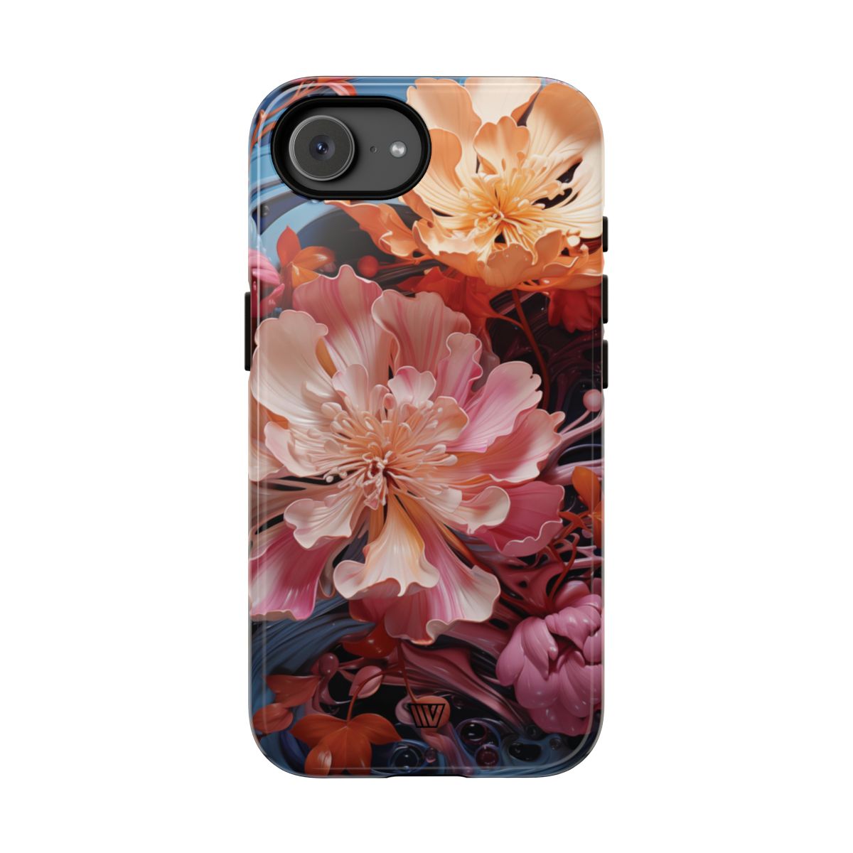 Paint Swirl Flowers Tough Phone Case
