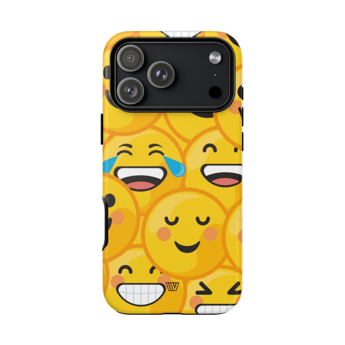 Tough Phone Case Impact-Resistant Dual-Layer Polycarbonate EMOJI FACES