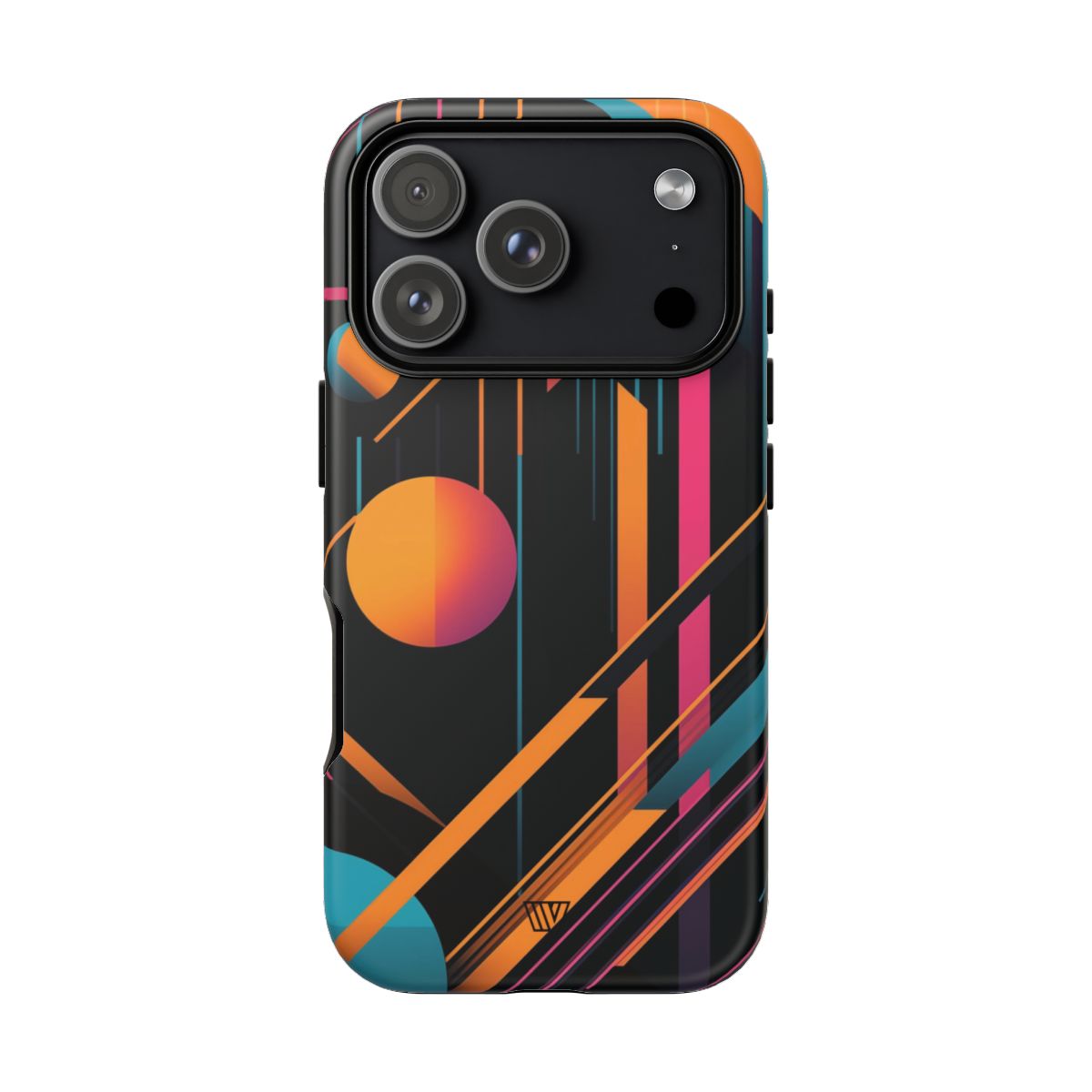 Tough Phone Case Dual-Layer Impact Resistant BOLD RETRO LINES