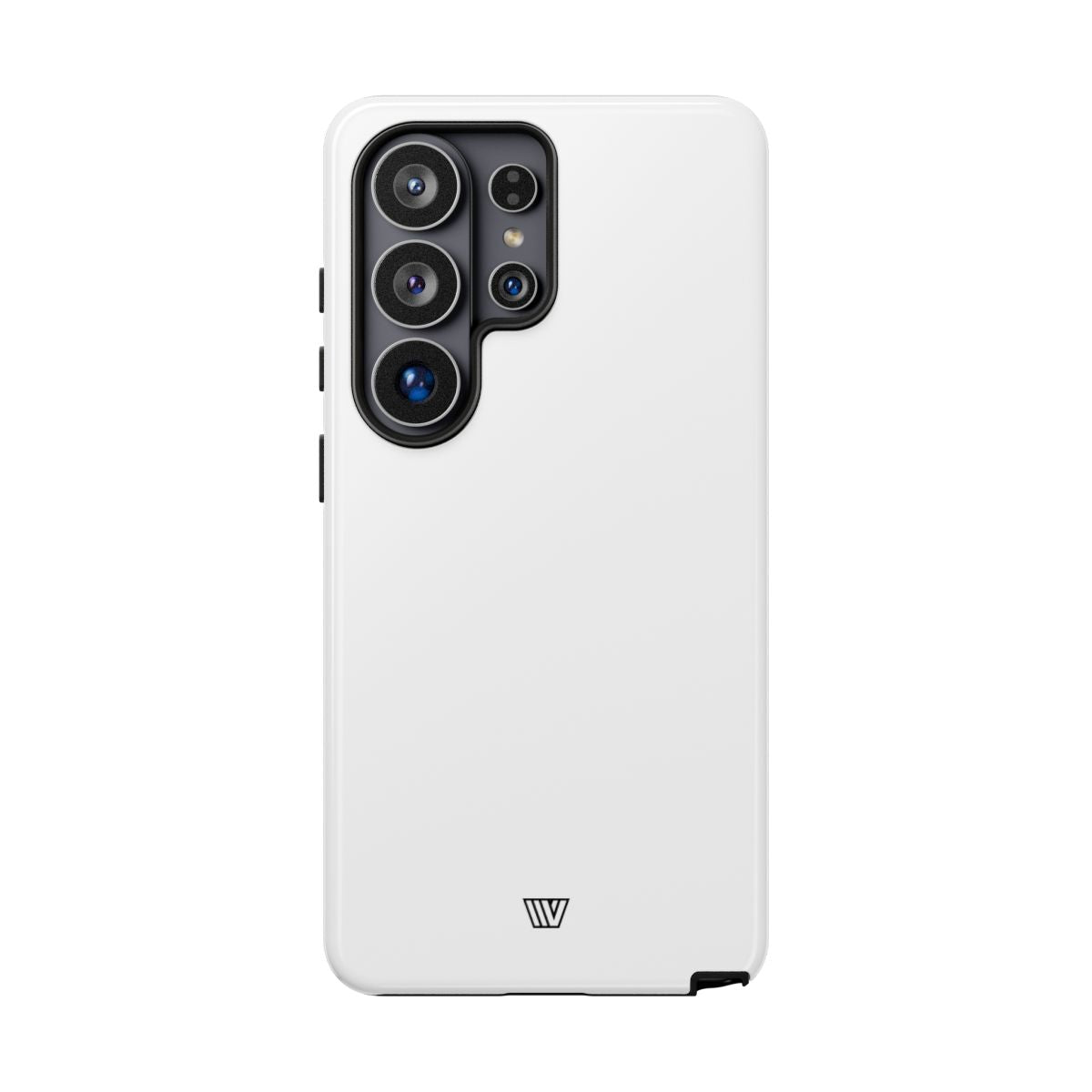 All White Tough Phone Case Protective Dual-Layer Polycarbonate Shell