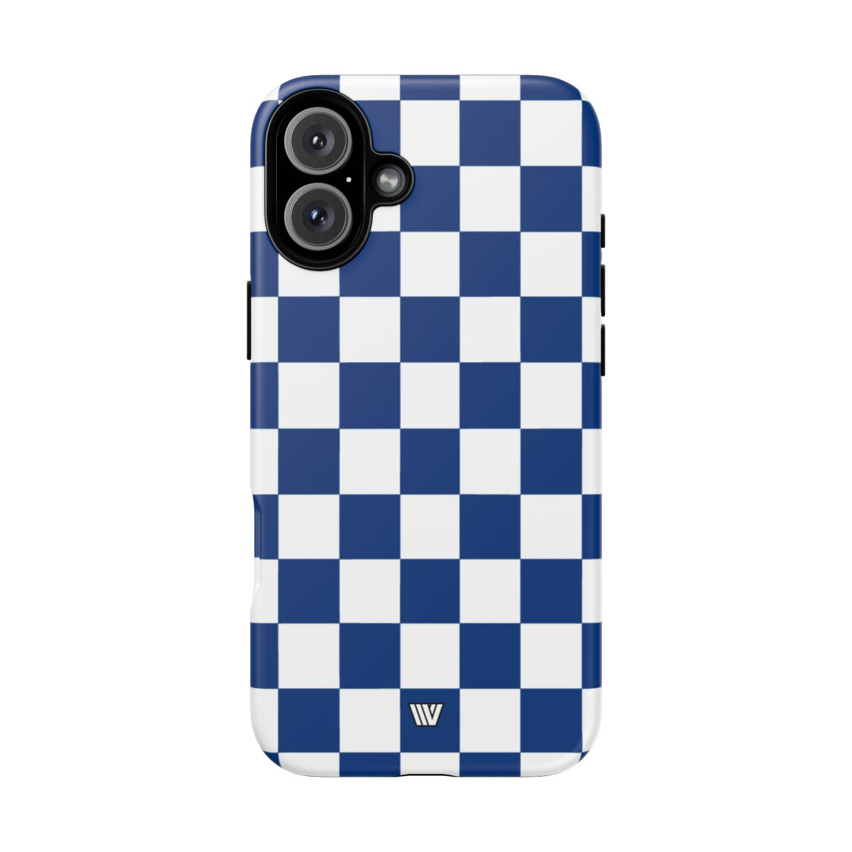 Blue White Checkerboard Tough Phone Case