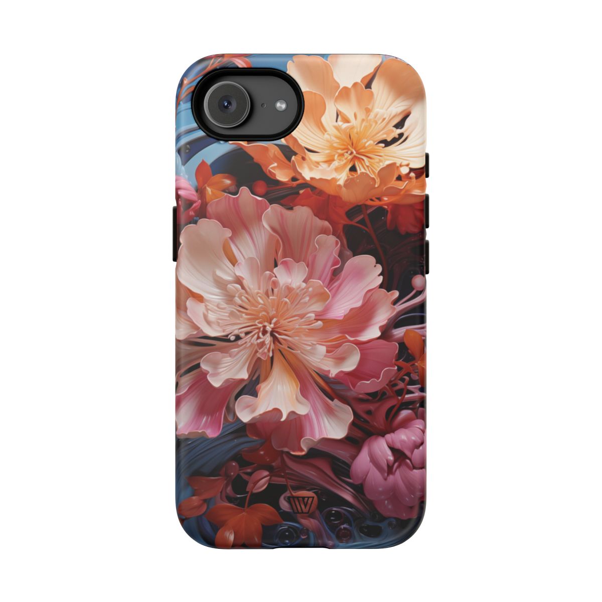 Paint Swirl Flowers Tough Phone Case