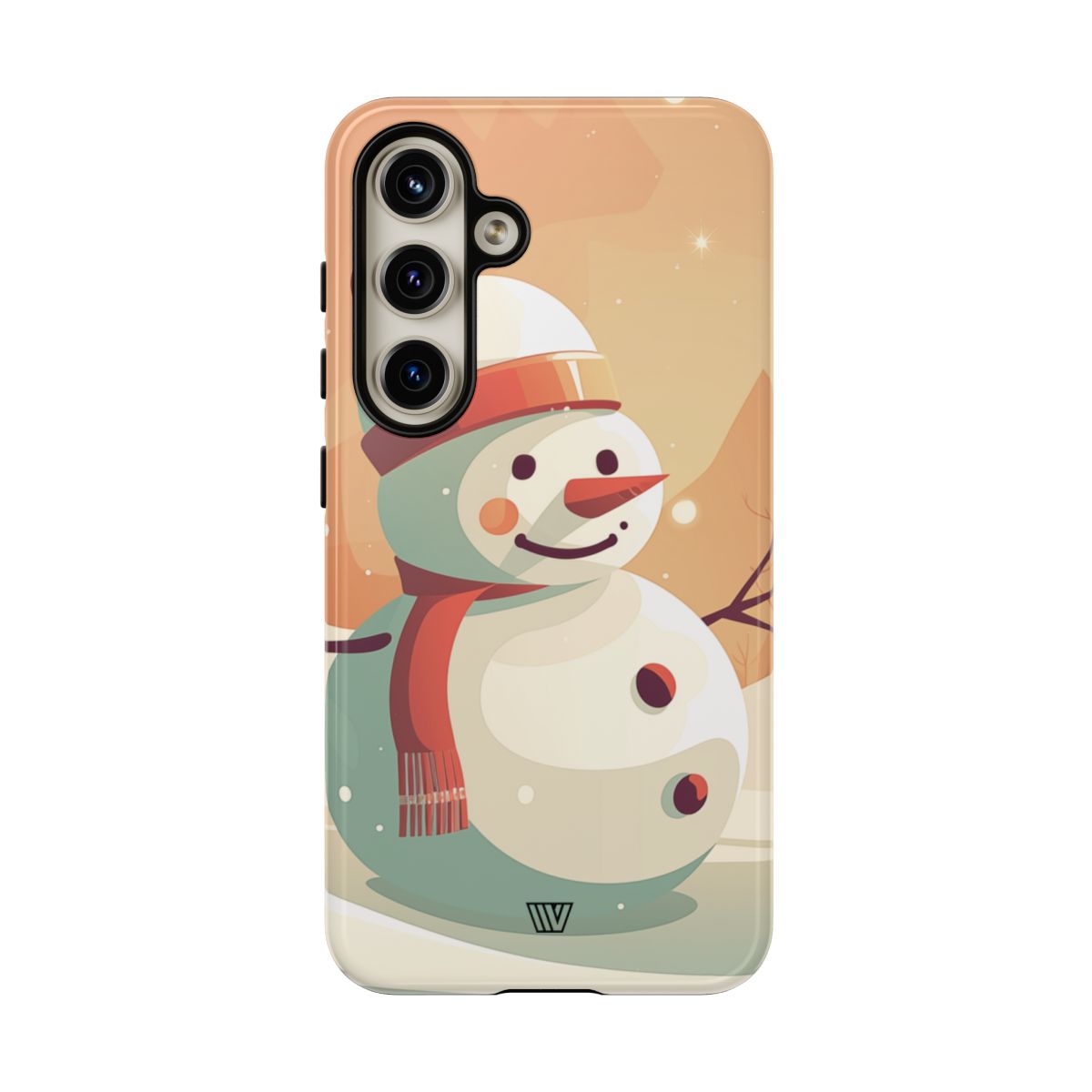 Tough Phone Case Impact Resistant Polycarbonate Dual-Layer SUNSET SNOWMAN