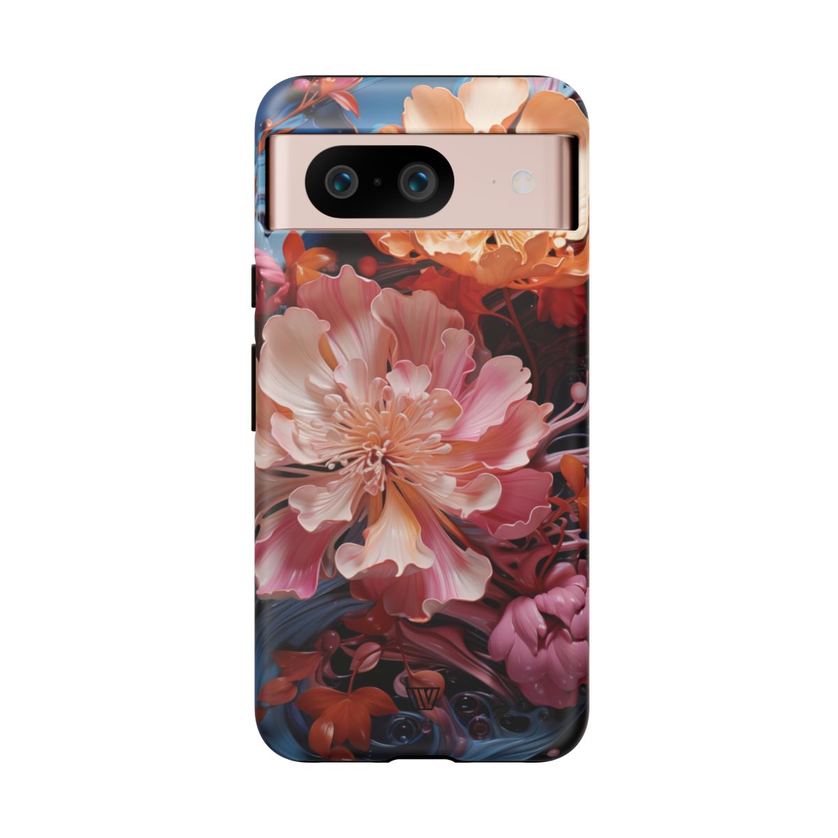 Paint Swirl Flowers Tough Phone Case