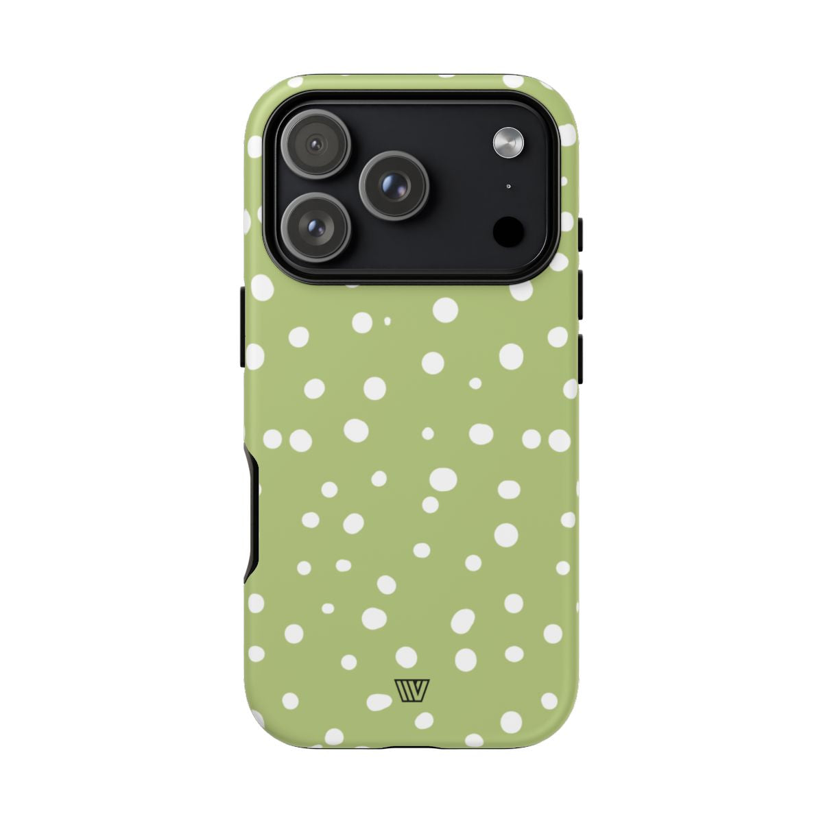 Tough Phone Case Dual-Layer Protection PALE OLIVE DOTS