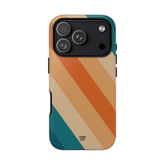 Retro Stripe Tough Phone Case 70s Style