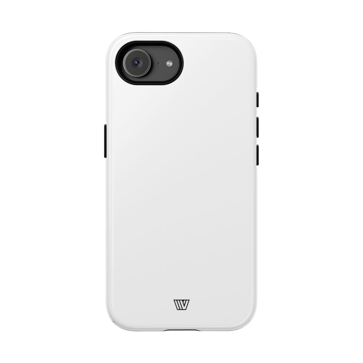 All White Tough Phone Case Protective Dual-Layer Polycarbonate Shell