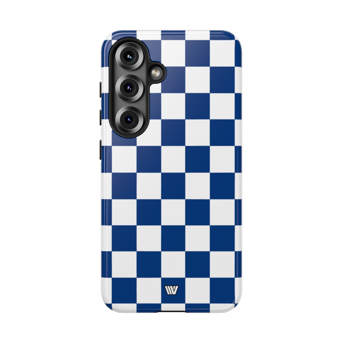 Blue White Checkerboard Tough Phone Case