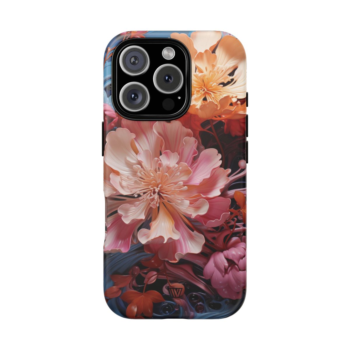 Paint Swirl Flowers Tough Phone Case