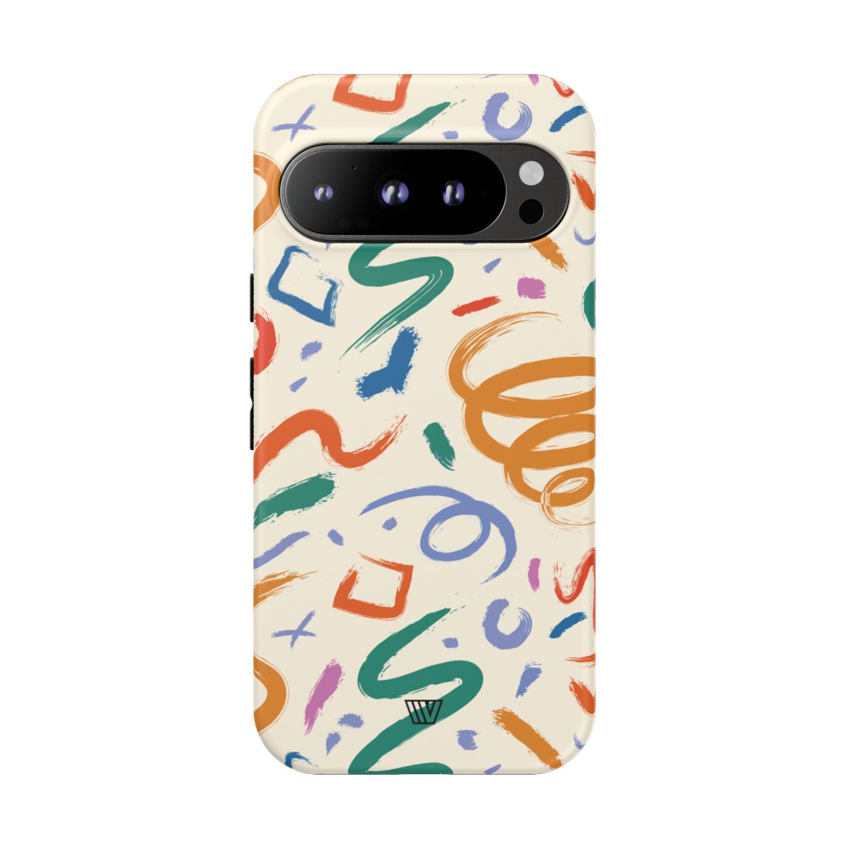 Doodle Brush Strokes Tough Phone Case