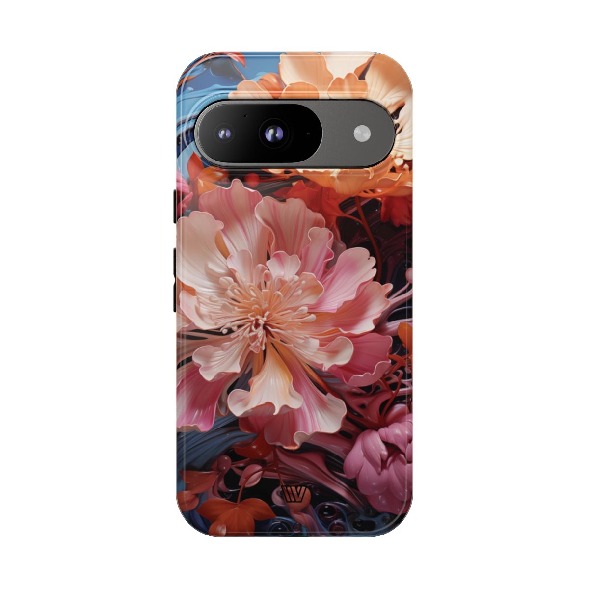 Paint Swirl Flowers Tough Phone Case