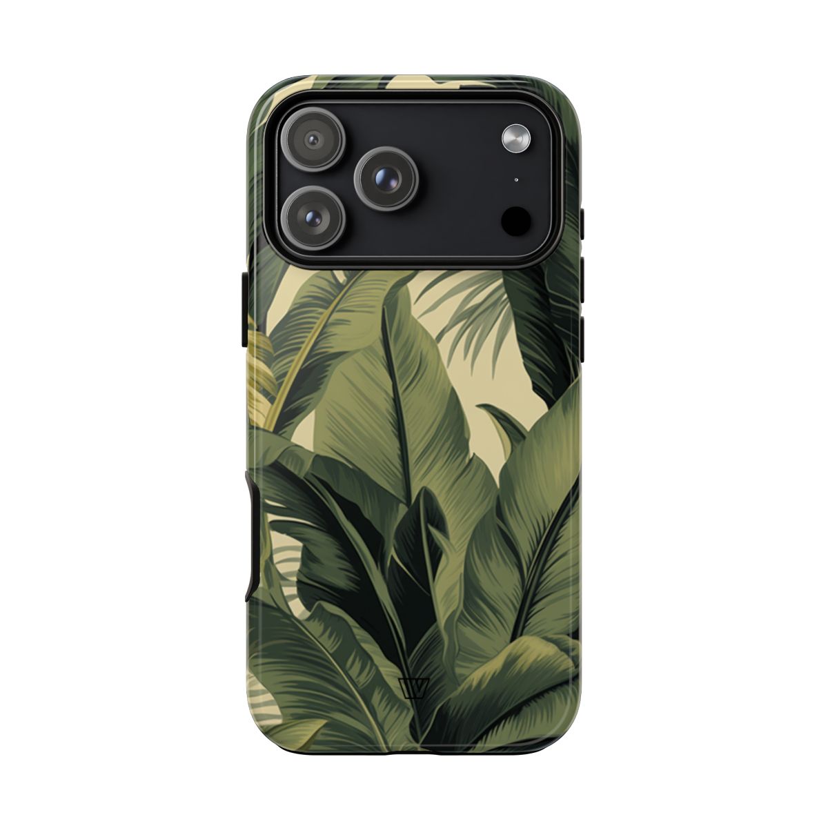 Tropical Leaves Tough Phone Case Dual-Layer Protection