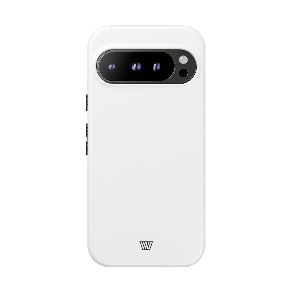 All White Tough Phone Case Protective Dual-Layer Polycarbonate Shell