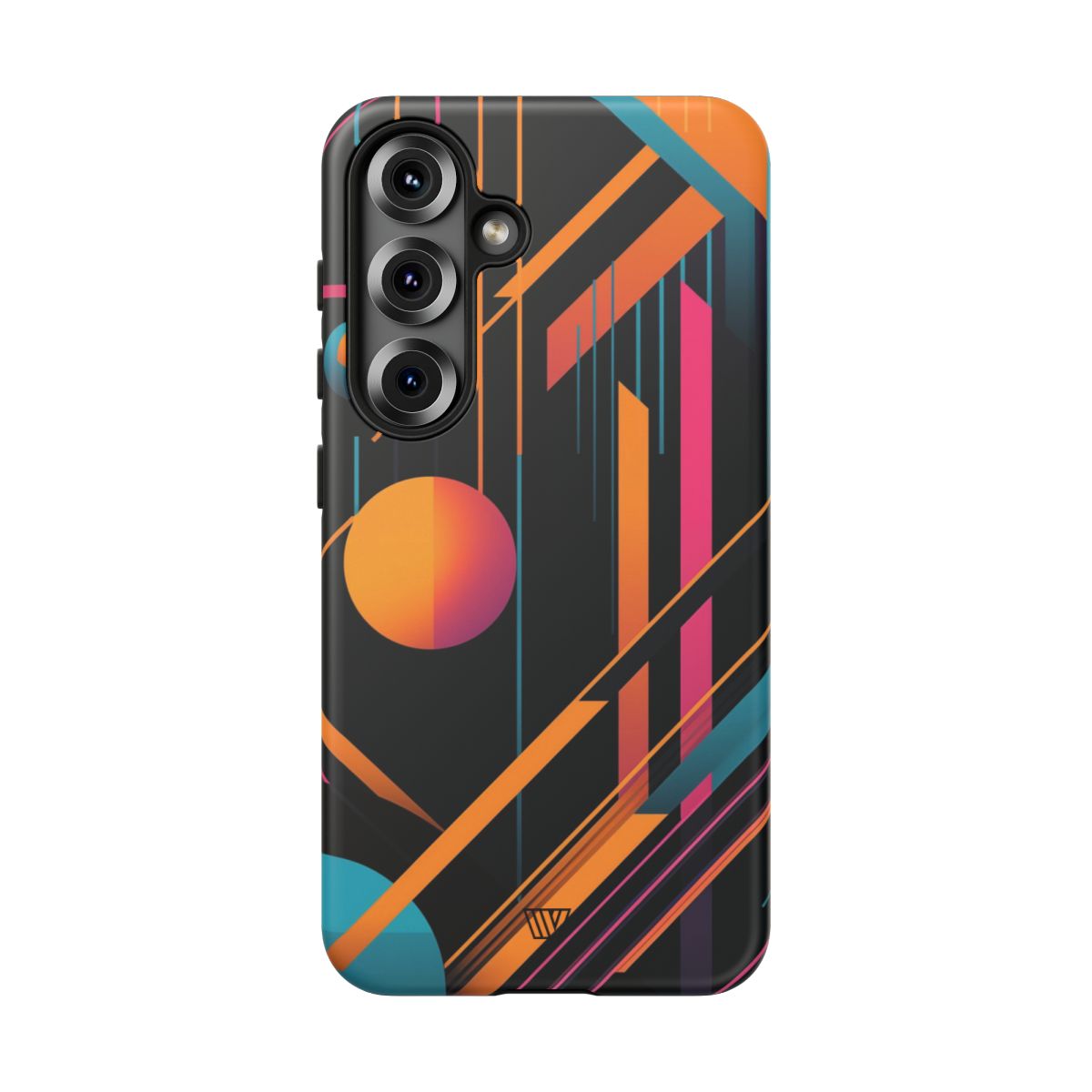 Tough Phone Case Dual-Layer Impact Resistant BOLD RETRO LINES