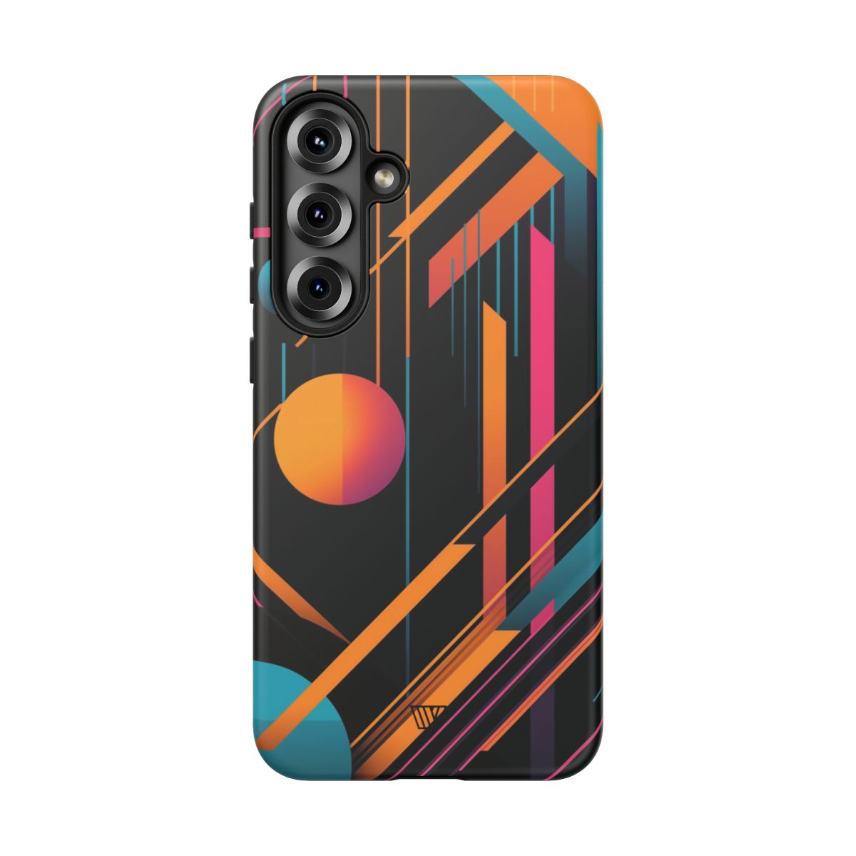 Tough Phone Case Dual-Layer Impact Resistant BOLD RETRO LINES