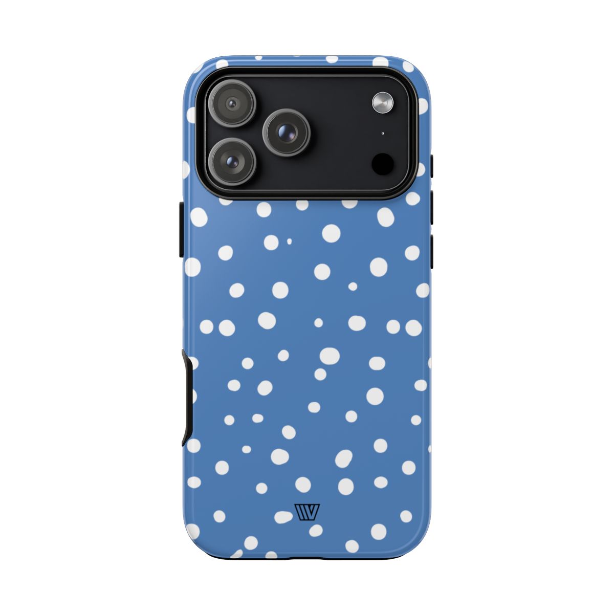 Dusty Blue Dots Tough Phone Case Dual-Layer Protection