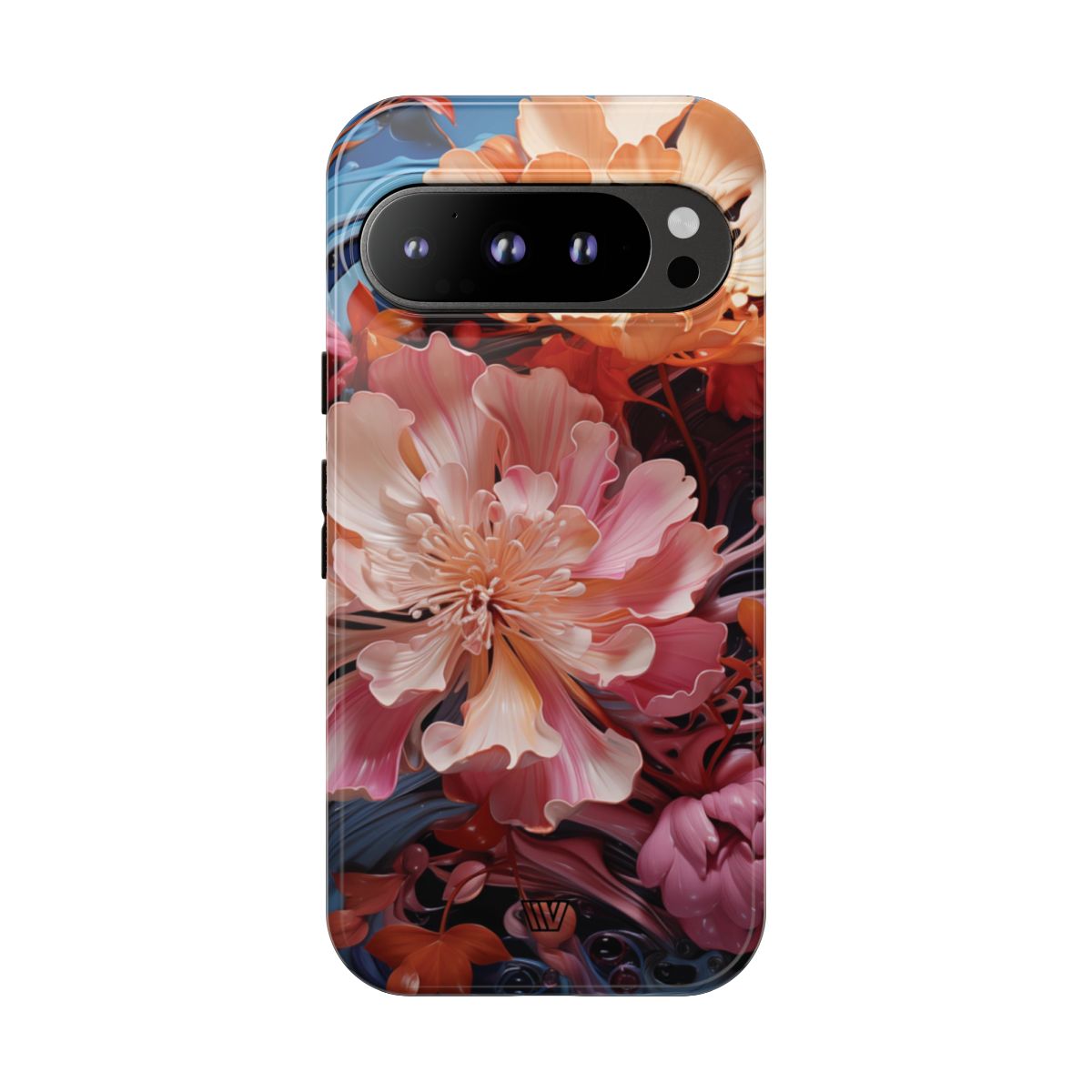Paint Swirl Flowers Tough Phone Case