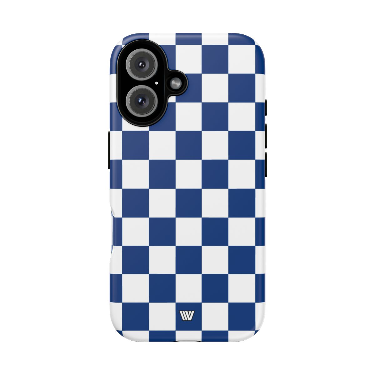 Blue White Checkerboard Tough Phone Case