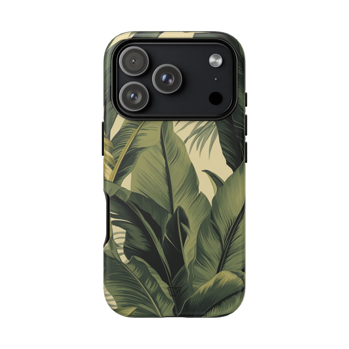 Tropical Leaves Tough Phone Case Dual-Layer Protection