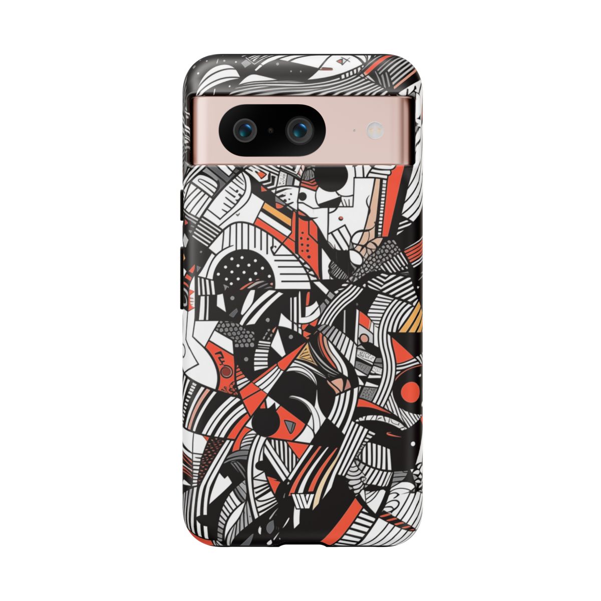 Abstract Doodle Tough Phone Case Dual-Layer Protection