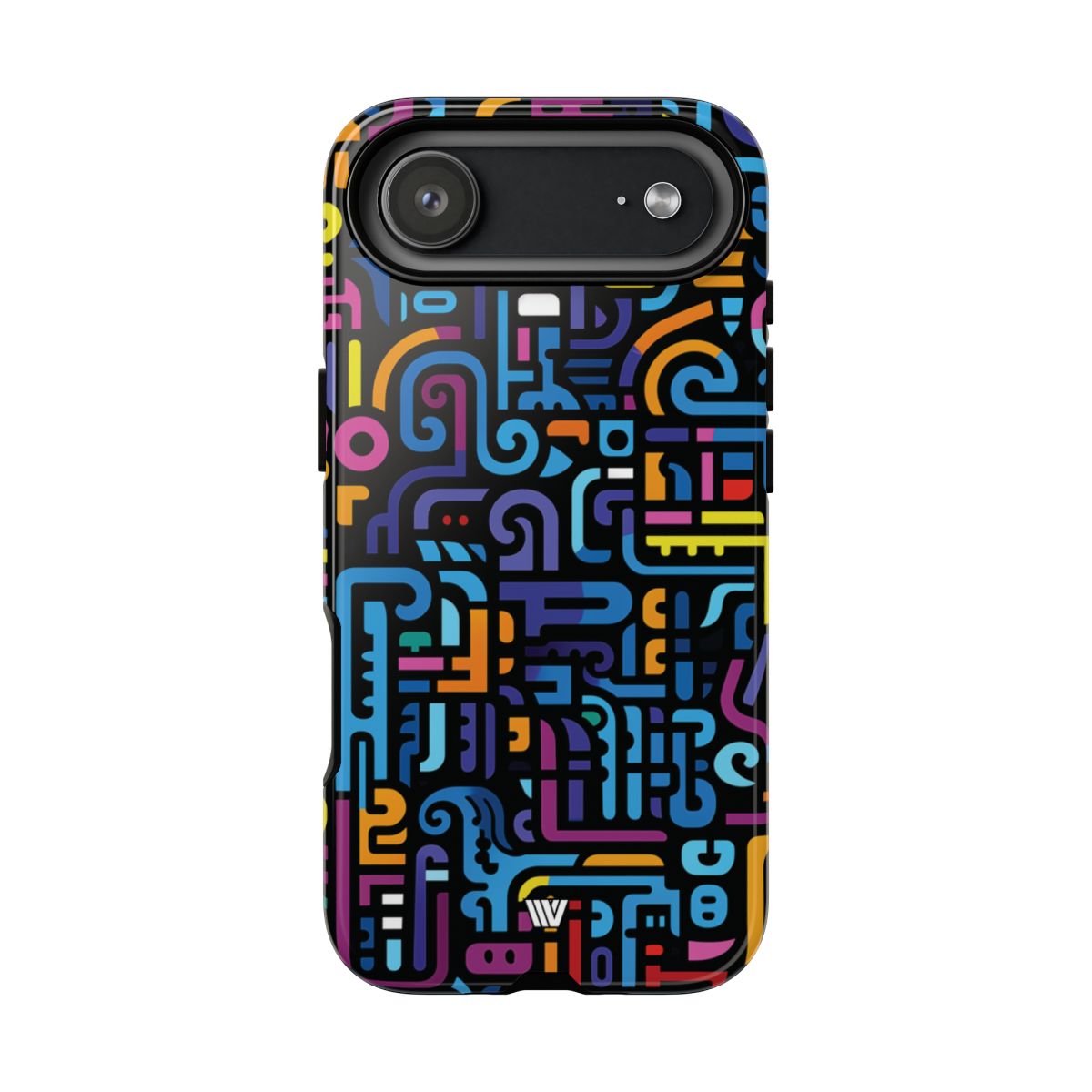 Tough Phone Case Dual-Layer Impact Resistant NEON GLYPHS