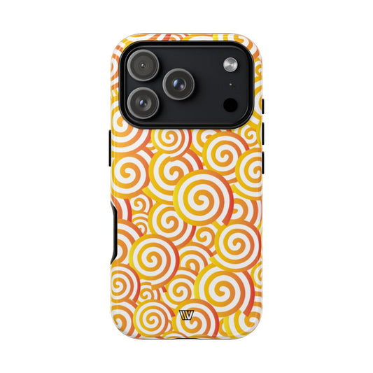 Abstract Spiral Orange Tough Phone Case