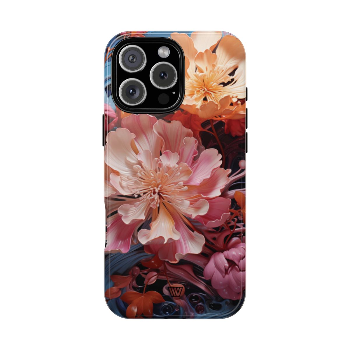Paint Swirl Flowers Tough Phone Case