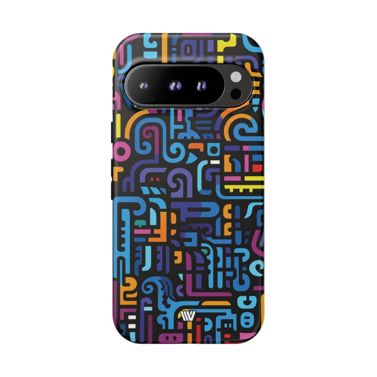 Tough Phone Case Dual-Layer Impact Resistant NEON GLYPHS