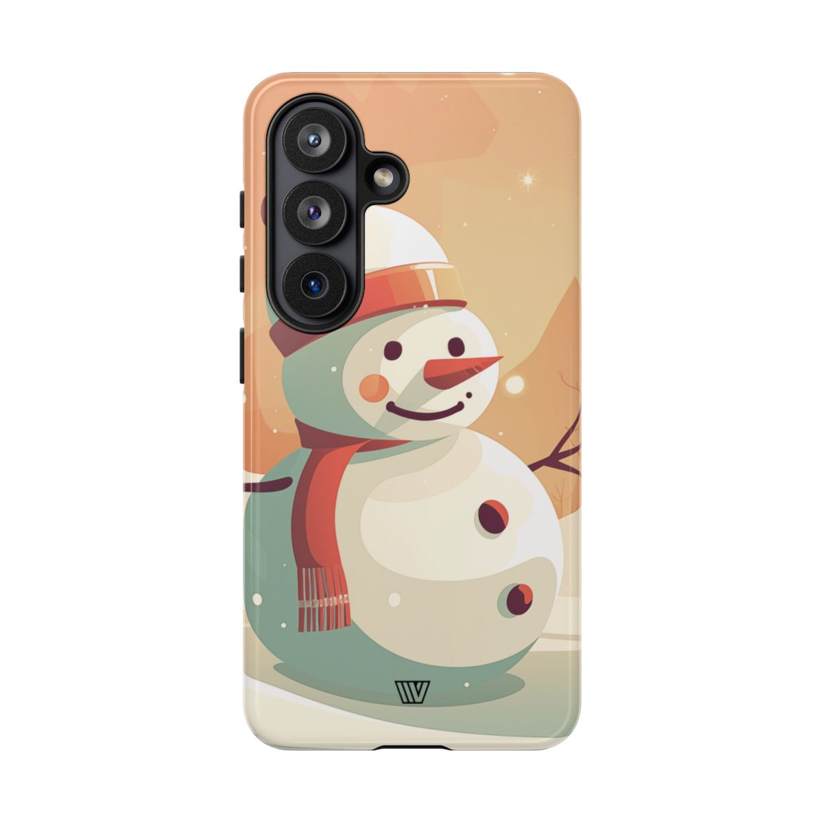 Tough Phone Case Impact Resistant Polycarbonate Dual-Layer SUNSET SNOWMAN