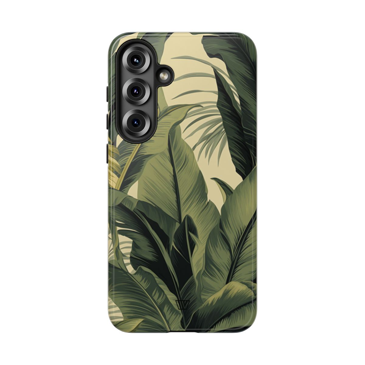Tropical Leaves Tough Phone Case Dual-Layer Protection
