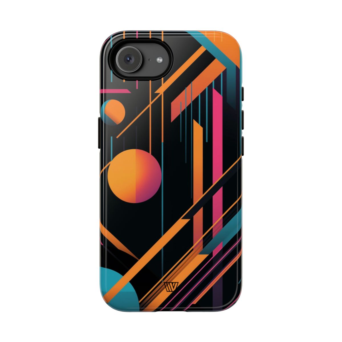 Tough Phone Case Dual-Layer Impact Resistant BOLD RETRO LINES