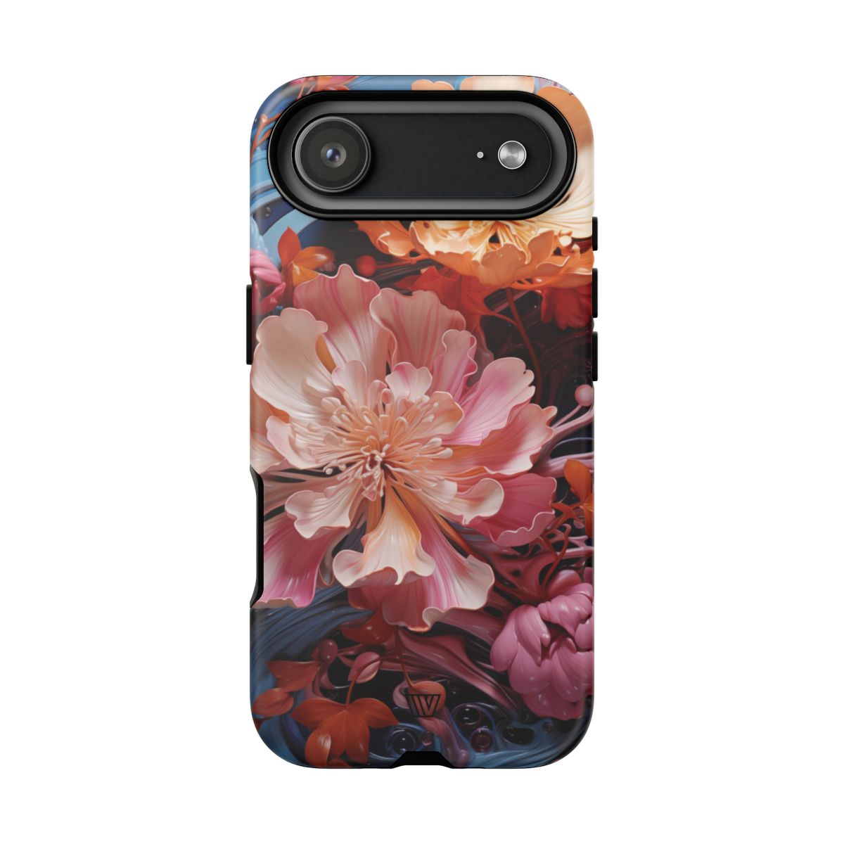 Paint Swirl Flowers Tough Phone Case