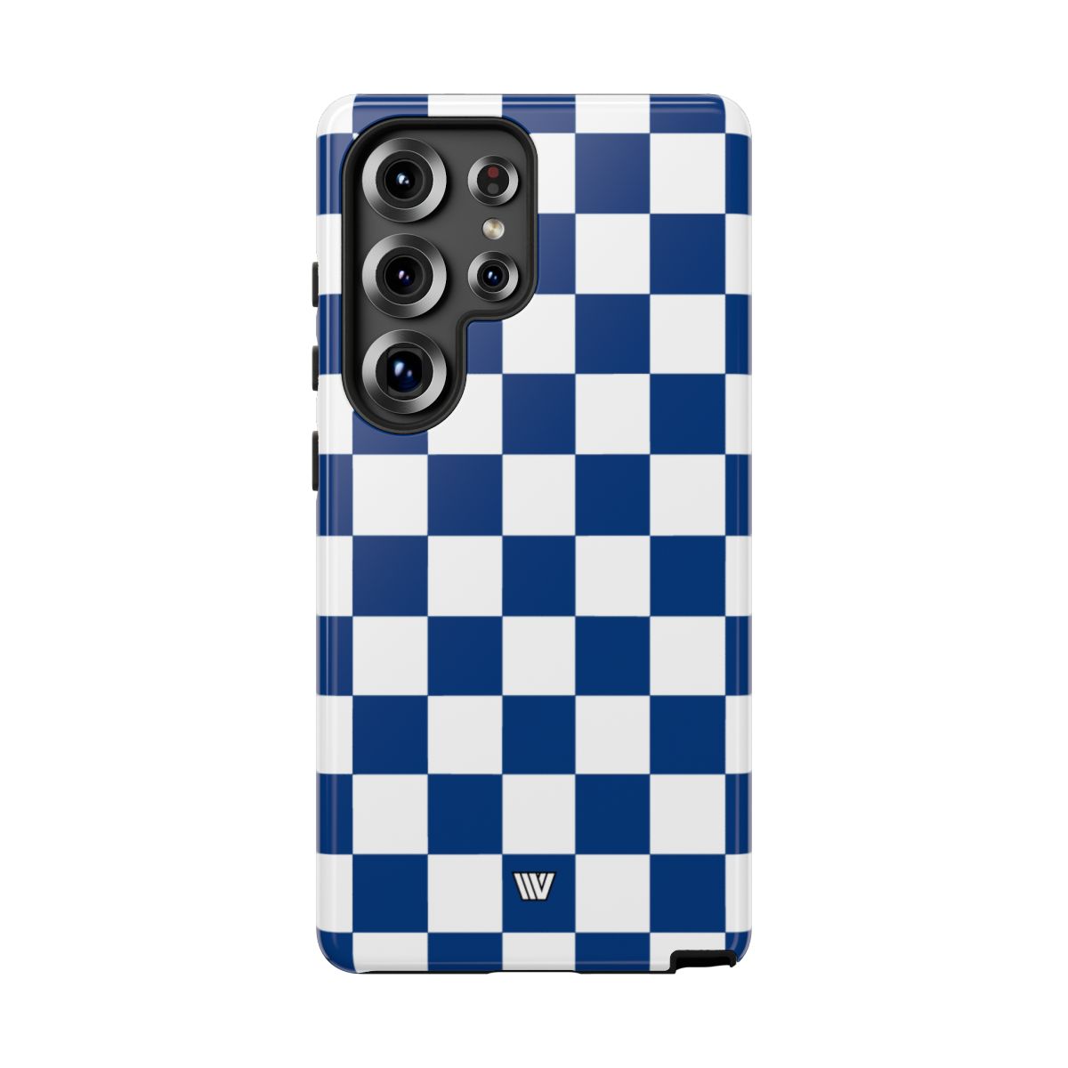 Blue White Checkerboard Tough Phone Case