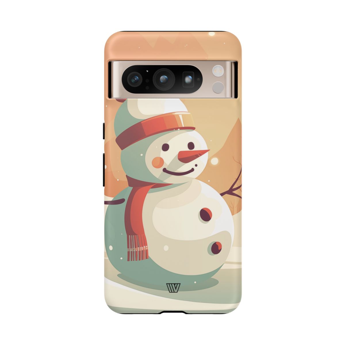 Tough Phone Case Impact Resistant Polycarbonate Dual-Layer SUNSET SNOWMAN