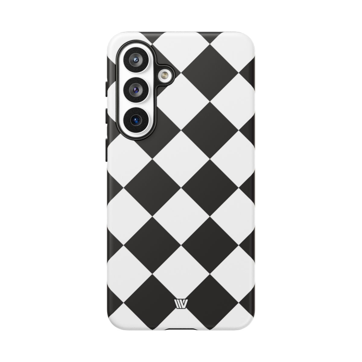 Black & White Diamond Tough Phone Case Dual-layer Protection