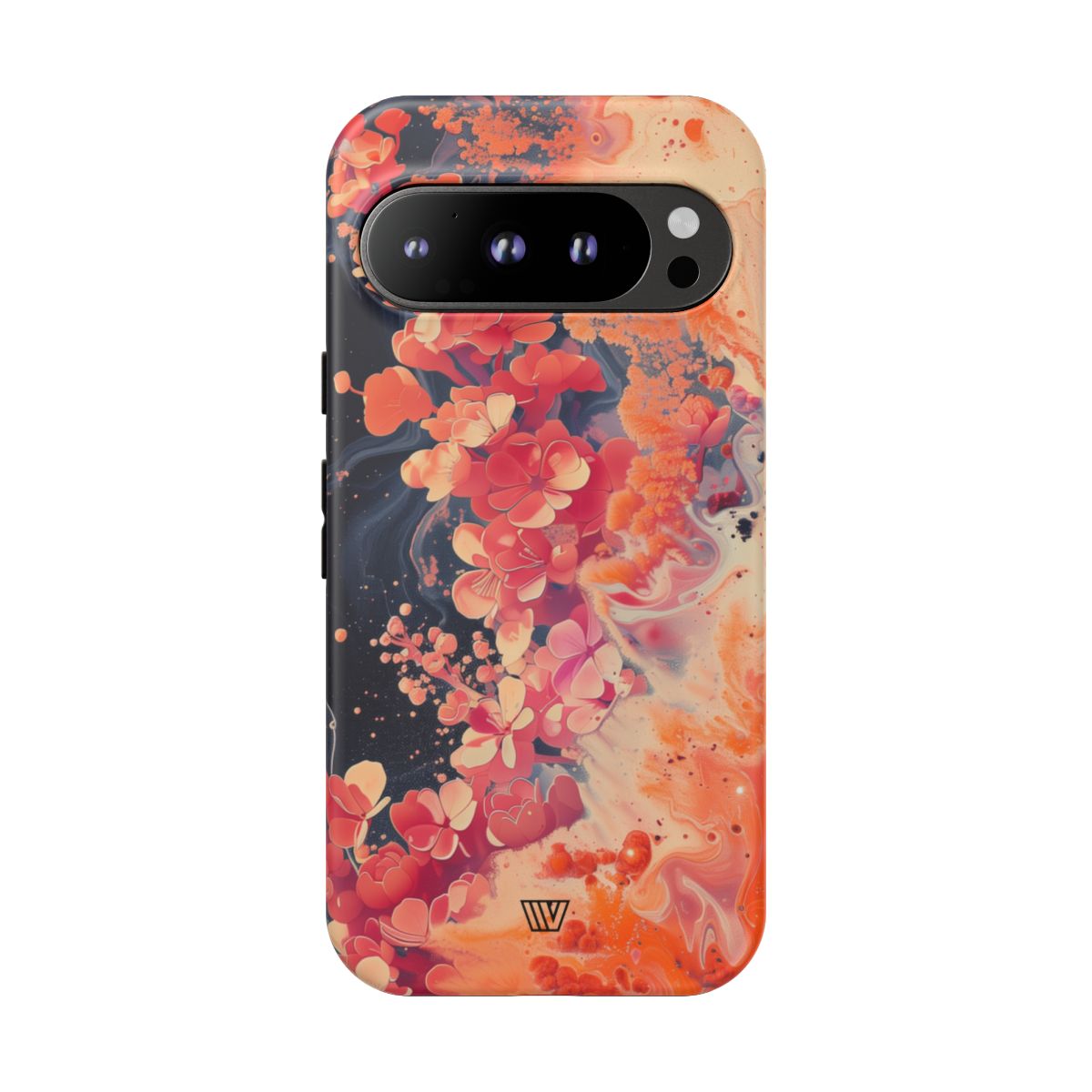 Tough Phone Case Dual-Layer Protection Phone Case WAVE OF FLOWERS