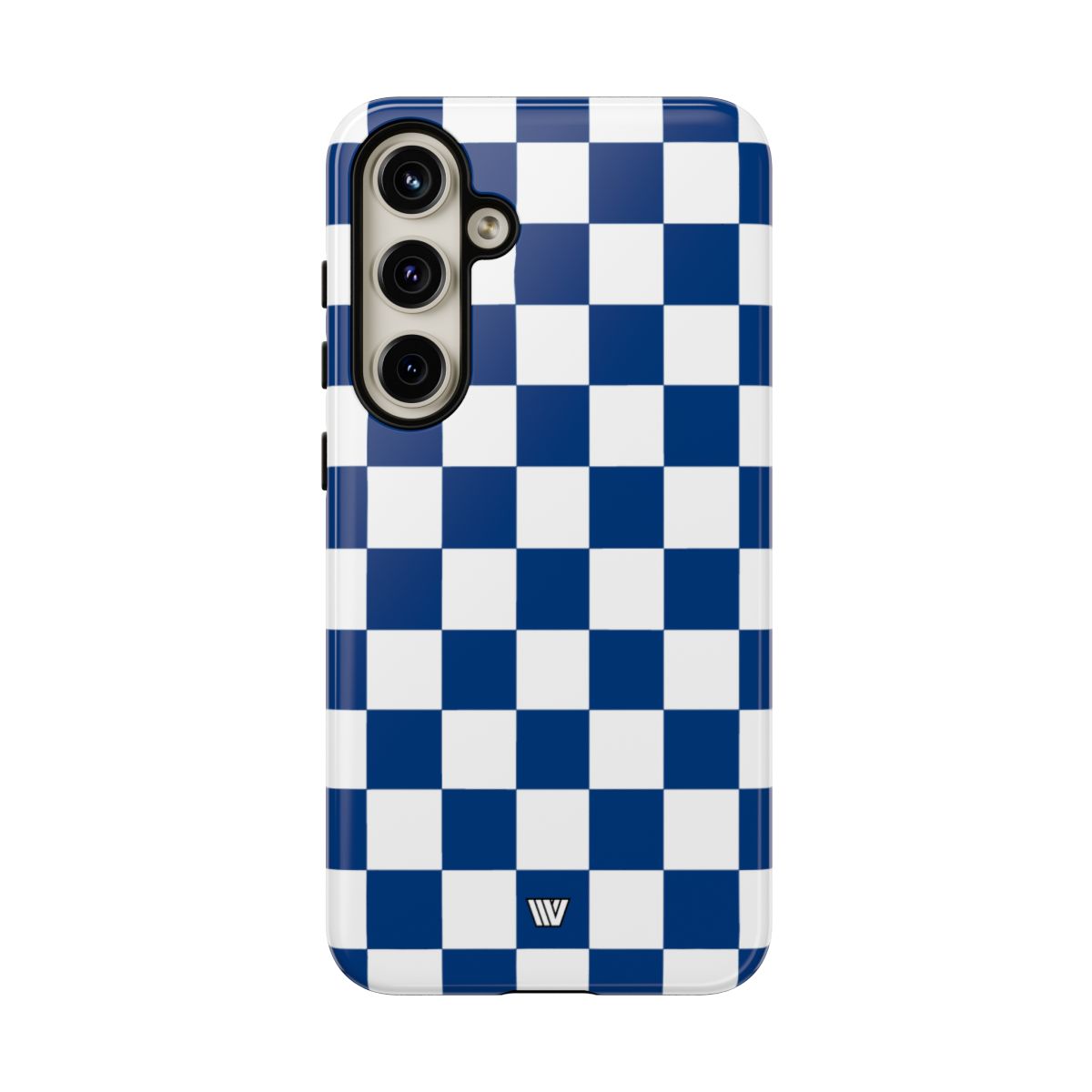 Blue White Checkerboard Tough Phone Case