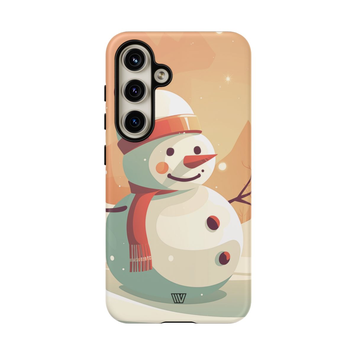 Tough Phone Case Impact Resistant Polycarbonate Dual-Layer SUNSET SNOWMAN