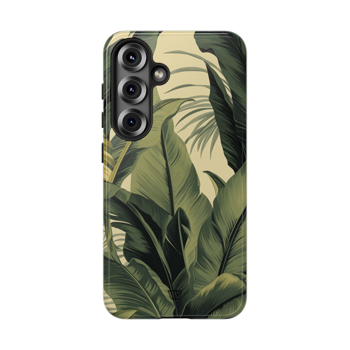 Tropical Leaves Tough Phone Case Dual-Layer Protection