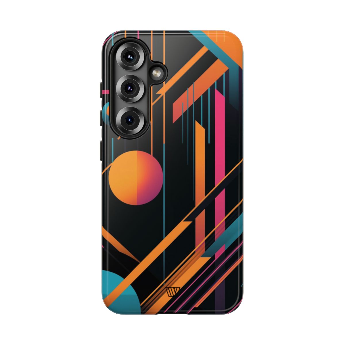 Tough Phone Case Dual-Layer Impact Resistant BOLD RETRO LINES