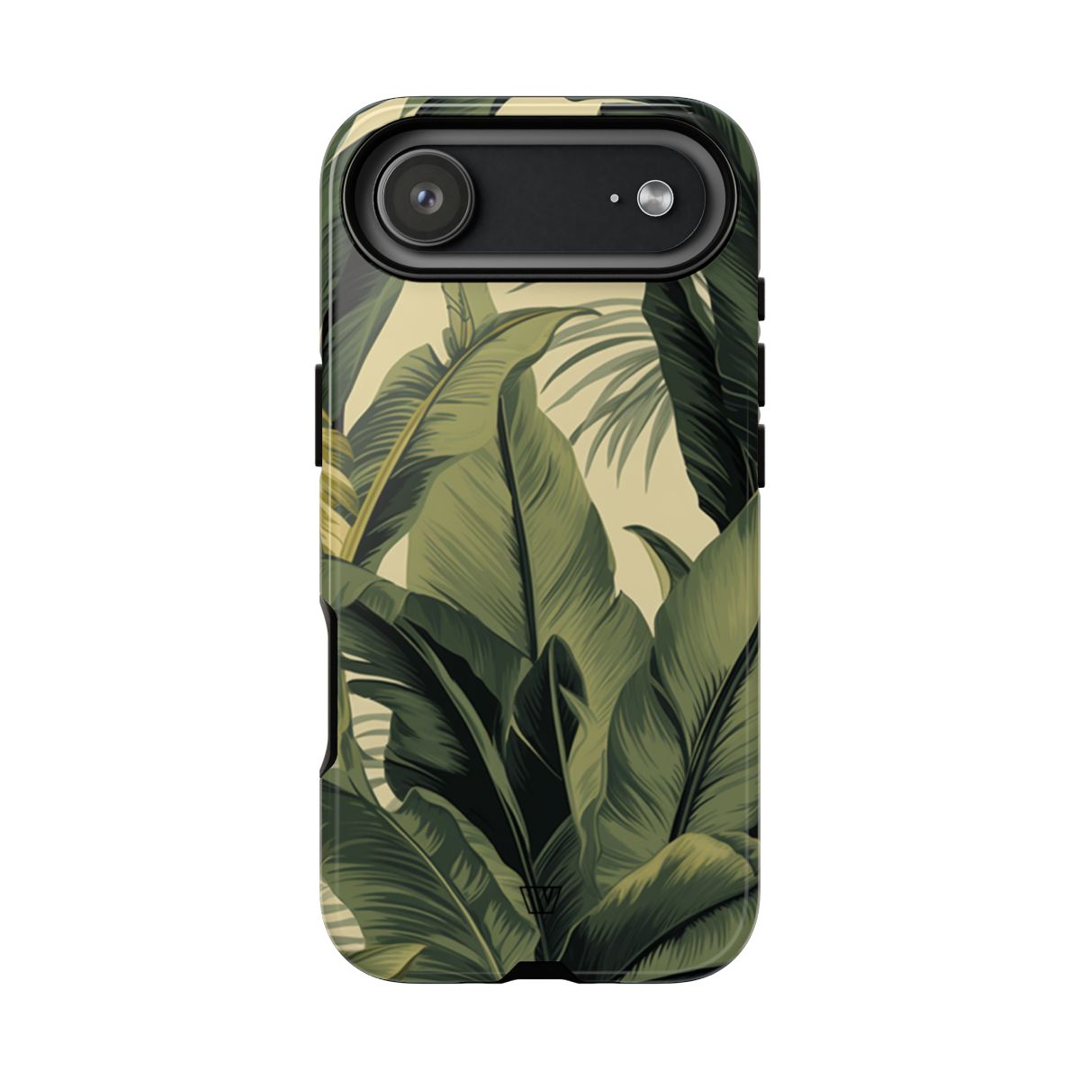 Tropical Leaves Tough Phone Case Dual-Layer Protection