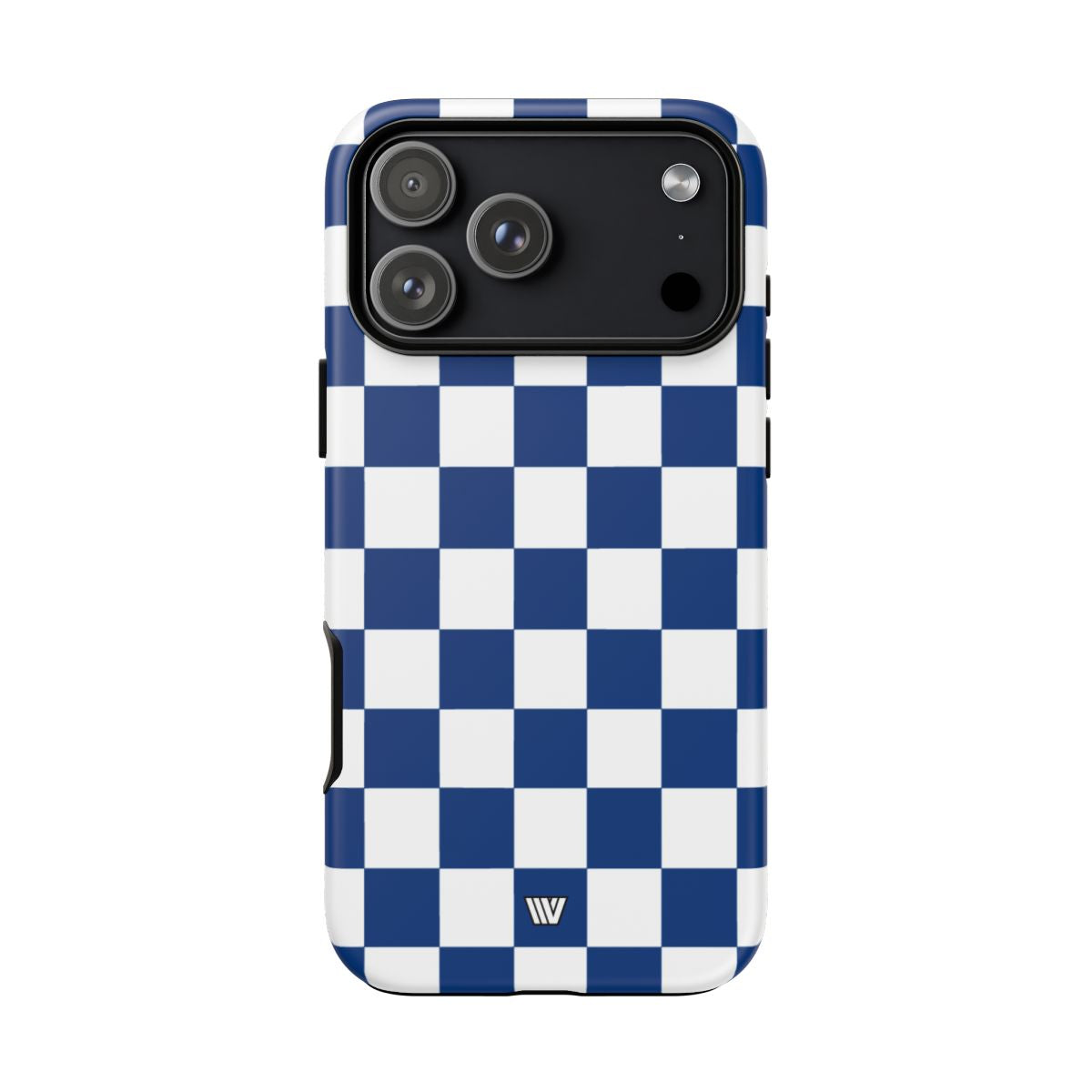 Blue White Checkerboard Tough Phone Case