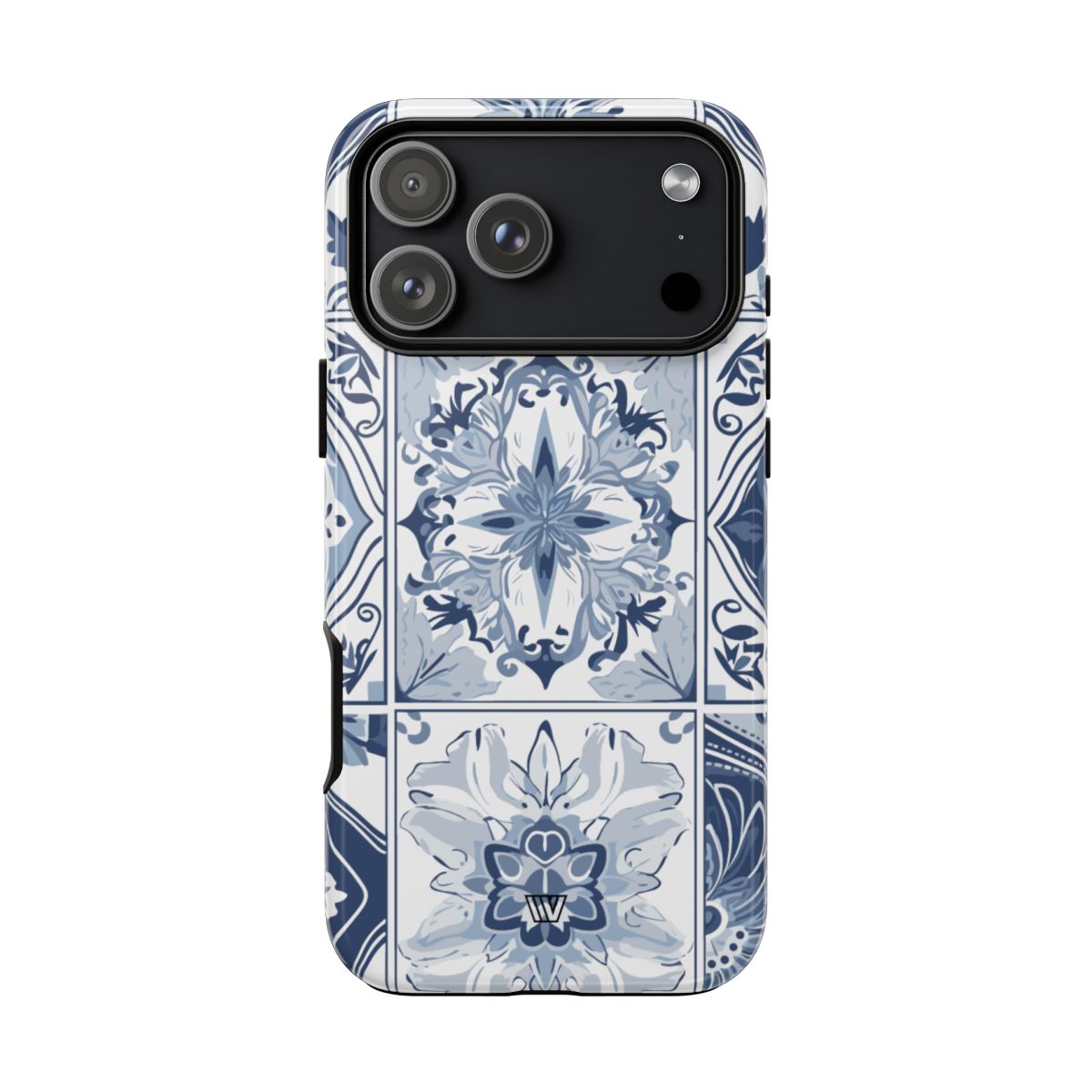 Blue White Tile Tough Impact-Resistant Phone Case