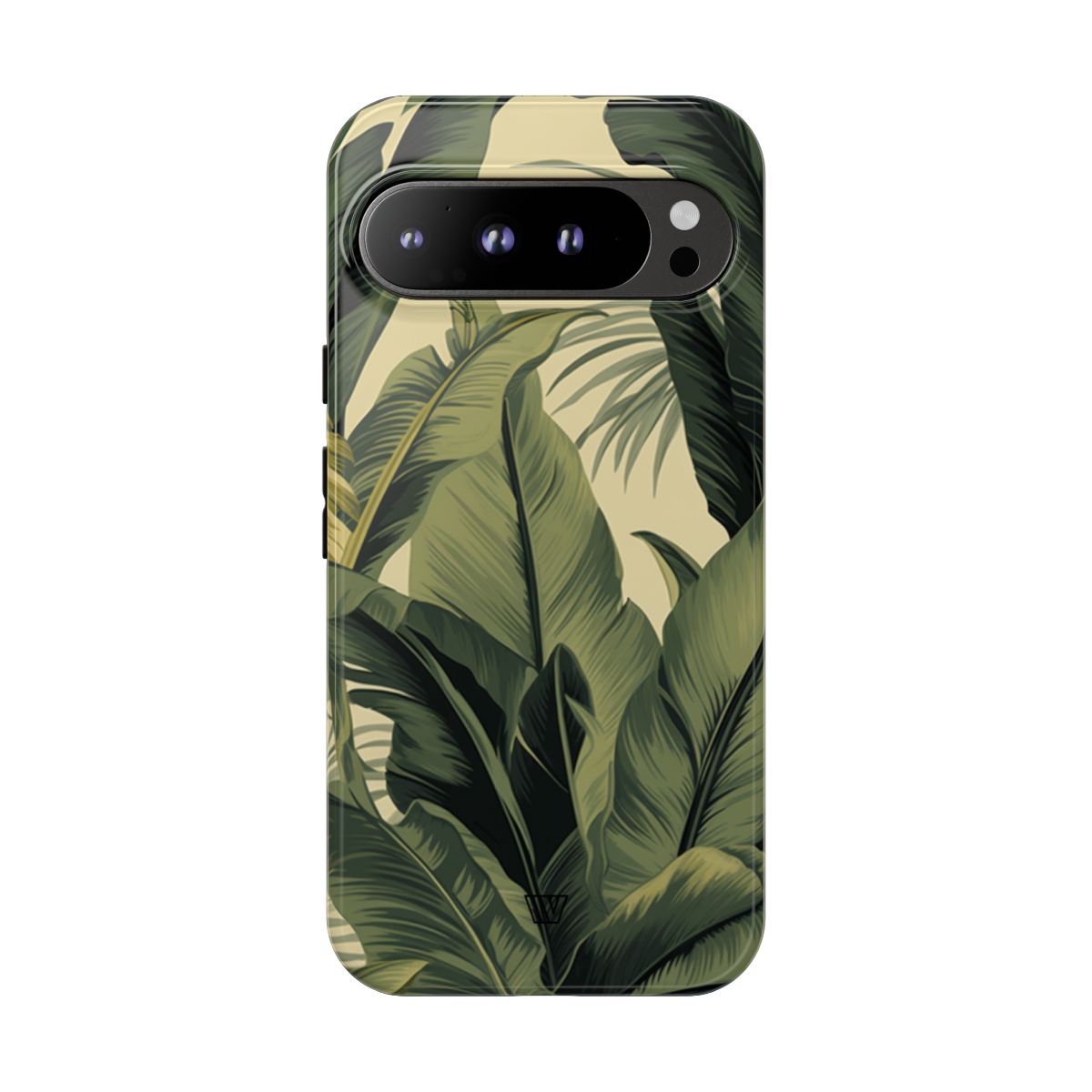 Tropical Leaves Tough Phone Case Dual-Layer Protection